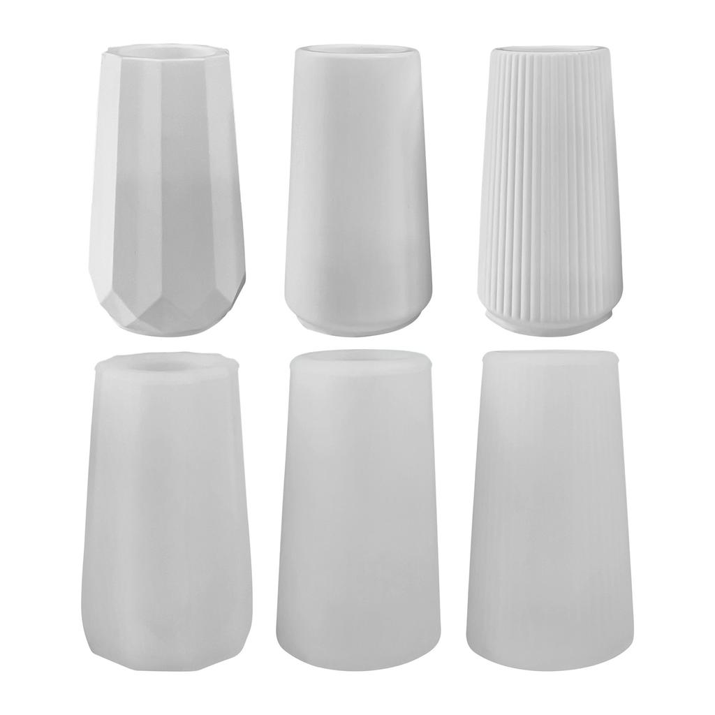 3 Pcs Striped Vase Sturdy Silicone Molds for Flower Pots and Makeup Brush Holder Craft Supplies Home Decoration