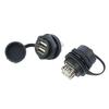 LU25 IP64 Wasserdichter Doppelstecker-Kuppler Buchse Löt-M25 Datenadapter USB2.0 3.0 Panel-USB-Anschluss Mit Staubkappe