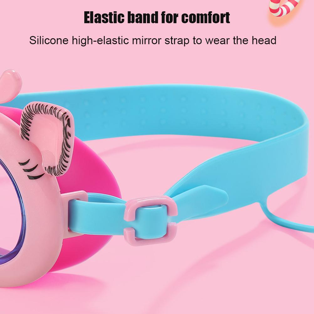 Wasserdichte Schwimmbrille für Kinder mit Ohrstöpseln Anti-Beschlag Schwimmbrille Cartoon Schwimmbrille
