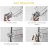 Faucet Storage Rack Stainless Steel Drain Rack with Hook for Kitchen Bathroom