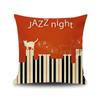 45X45CM Piano Key Wonderful Notes Decorative Pillowcase Car Sofa Art Piece Office Seat Cushion Cover Home Decoration