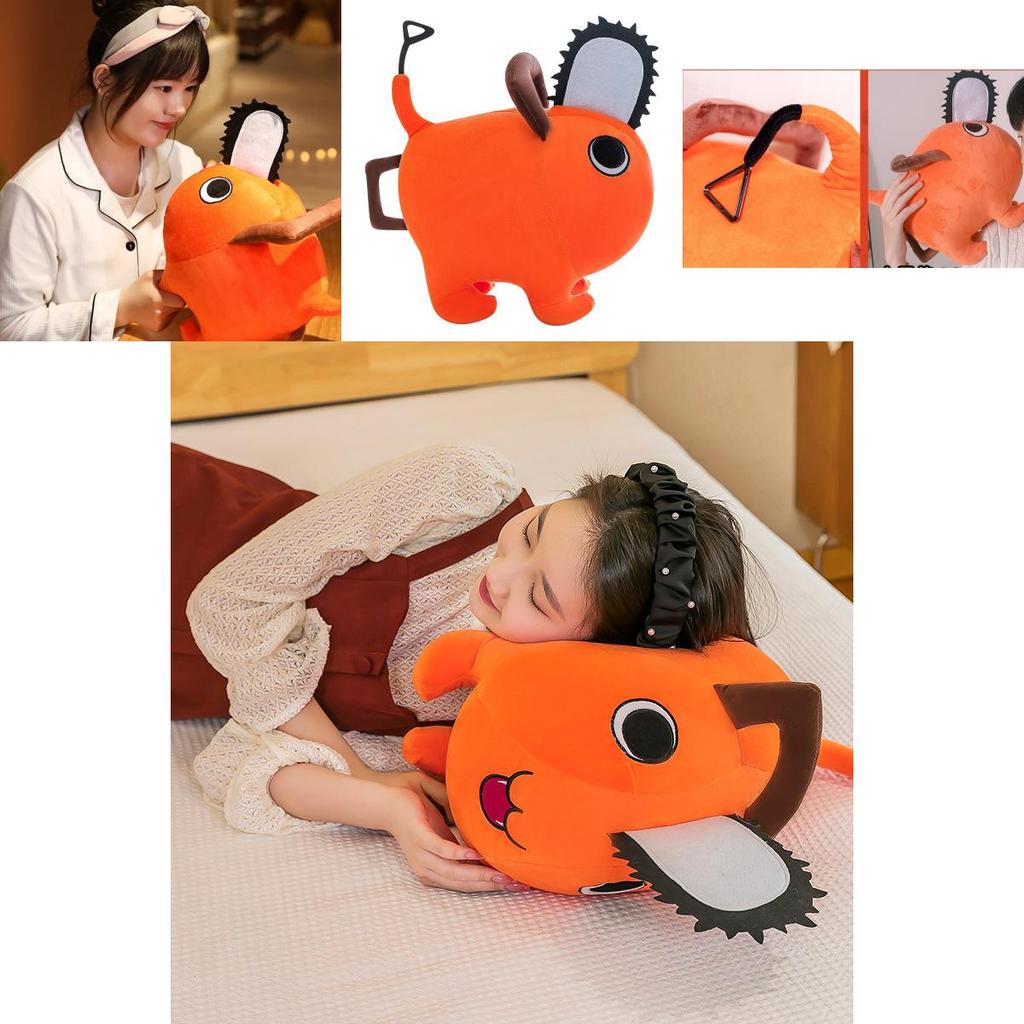 Kettingzaagman Pochita pluche speelgoed knuffel voor alle leeftijden, zacht en knuffelbaar, gemaakt van niet-giftige materialen, ideaal als verjaardags- of kerstcadeau.