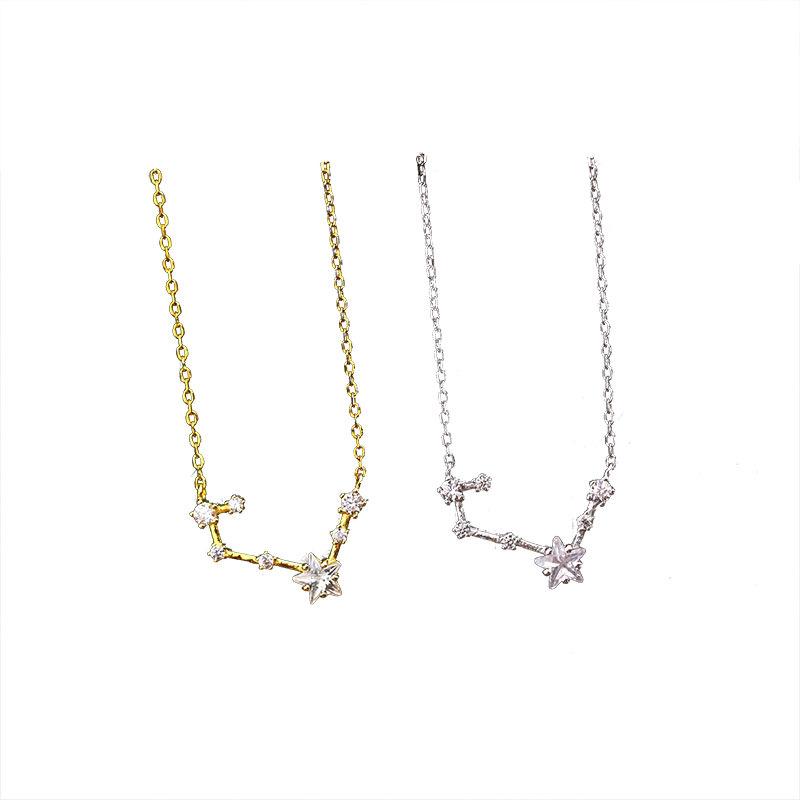Lucky Seven Star Necklace Clampsia Chain Versatile Women's Fresh Style Japanese Luxury
