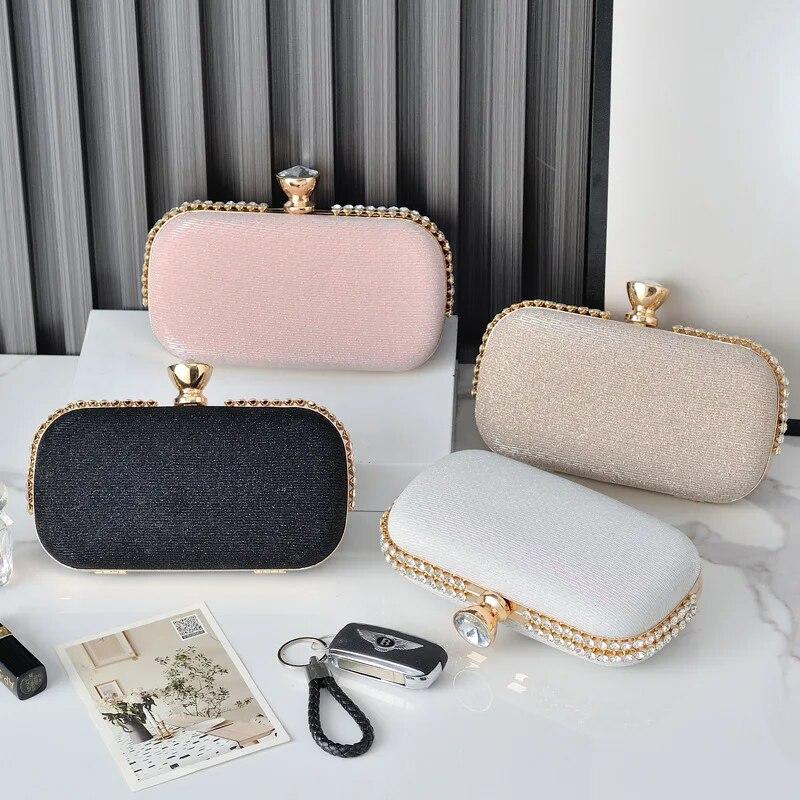 Elmas Tasarımcı Çantalar Lüks Kadınlar Için Crossbody Omuz Çantası Düğün Akşam Cüzdan Küçük Messenger Debriyaj Çanta