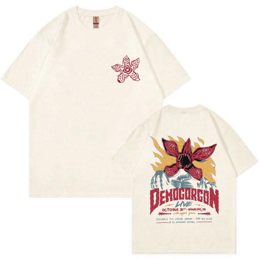 Eddie Munson The Demogorgon T-shirt Cannibal Flower Monster Graphic T-shirts Unisex Women Vintage Oversized T Shirts Short Sleeve