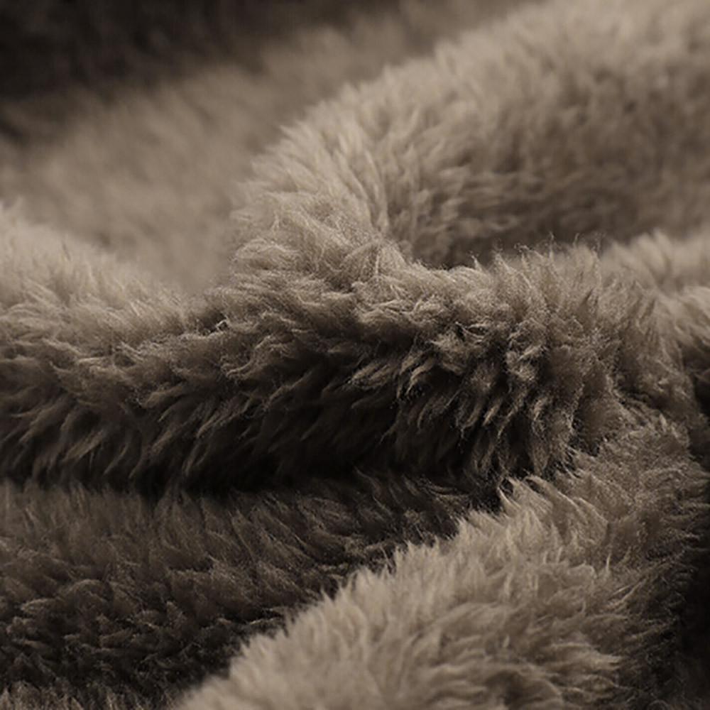 Plus Size Women Hooded Long Sleeve Vintage Ladies Fleece Thick Coats Zipper Coat