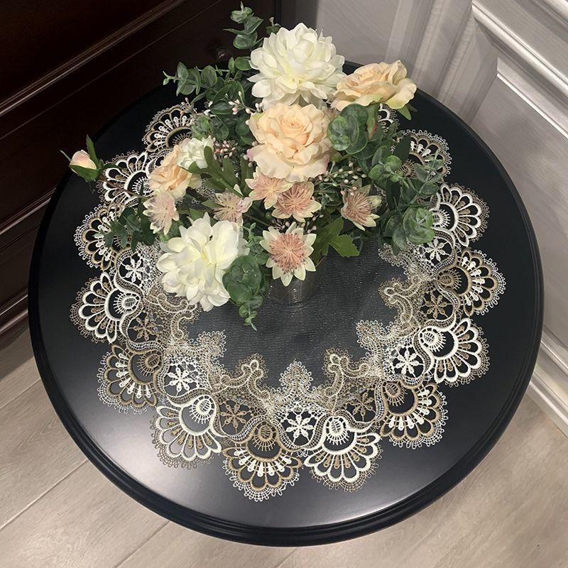 Table Cloth Round Retro Pastoral Lace Elegant Design Cover Banquet Anti-dirty Decoration Home Textile Popular Ins Living Room