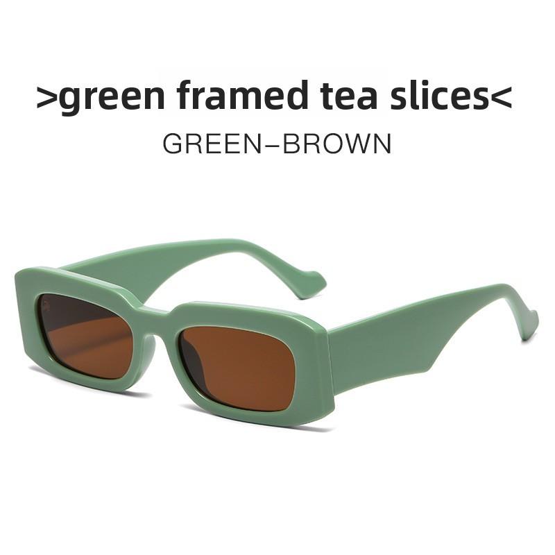 Retro Square Sun Glasses With Uv400 Protection For Fashionable Summer Outings