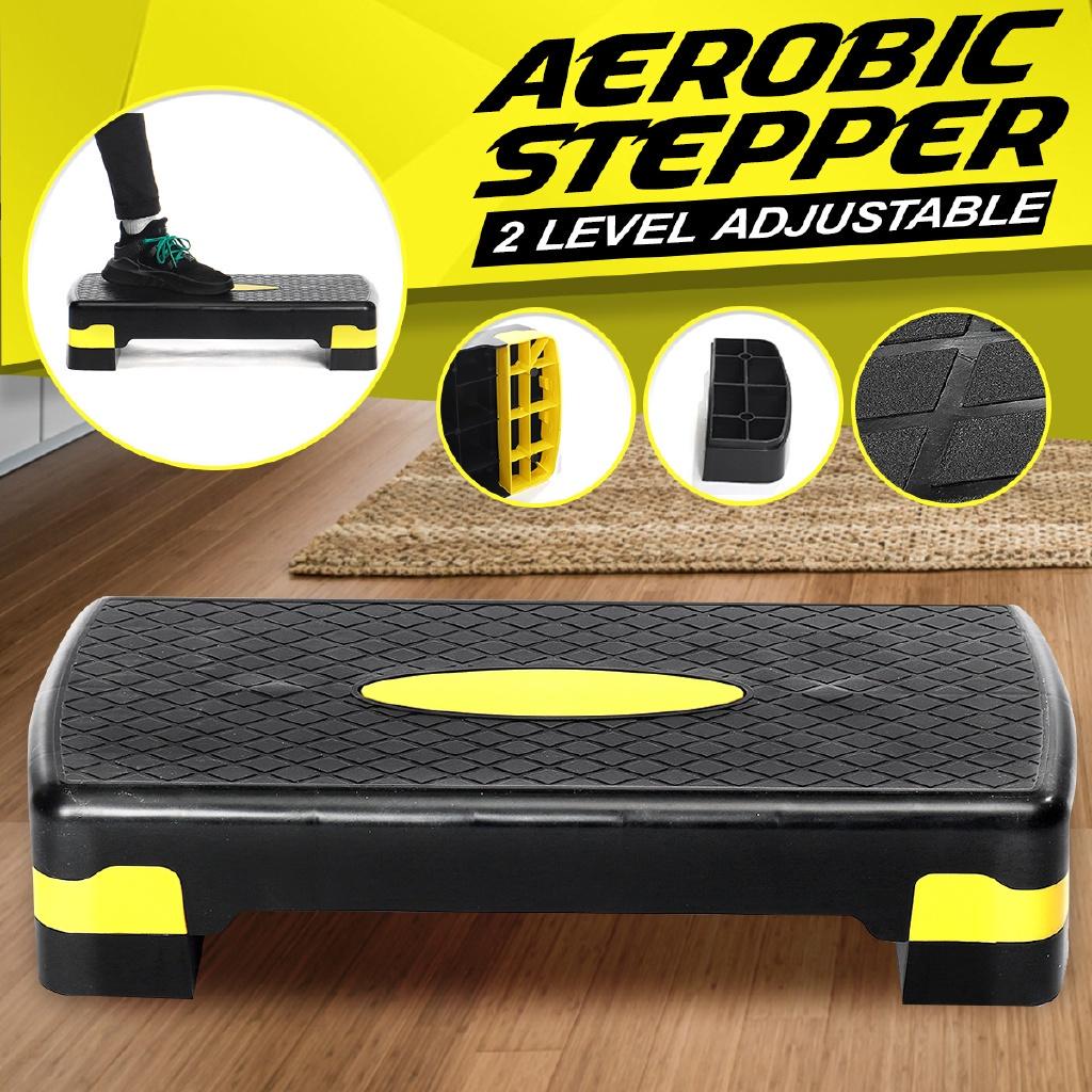 Non-slip Cardio Yoga Pedal Stepper Adjustable Fitness Aerobic Step Workout Exercise Fitness Aerobic Step Equipment 68 x 28 x 15 cm