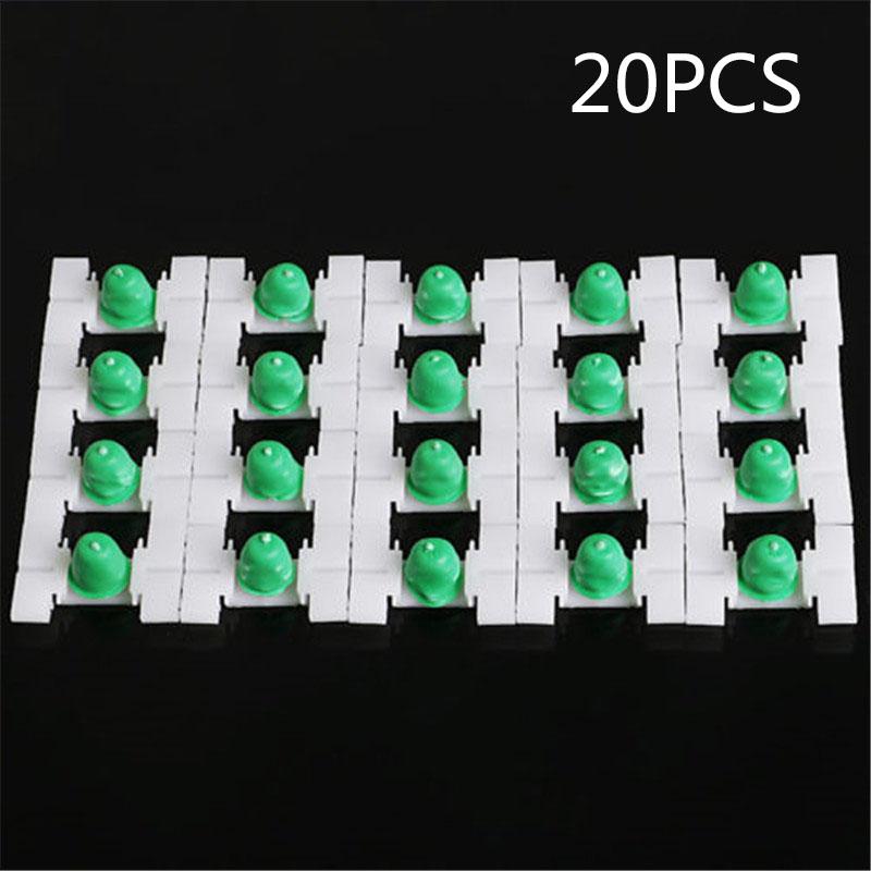 20x Car Exterior Door And Side Moulding Trim Clips Plastic 31*20mm For BMW E36 E46 323 325 328 330 White+Green Car Accessories Interior Mirrors 6