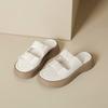 [Xiao Baiyun] thick-soled sandals for women in the summer of 2025, new one-word with muffin bottom heightening flat-soled slippers for women