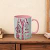 Doctor Mug, Pink and Beige Medical Ceramic Mug Designed By Stethoscope Multicolor Coffee Mug Coffee Cup Cups and Mugs