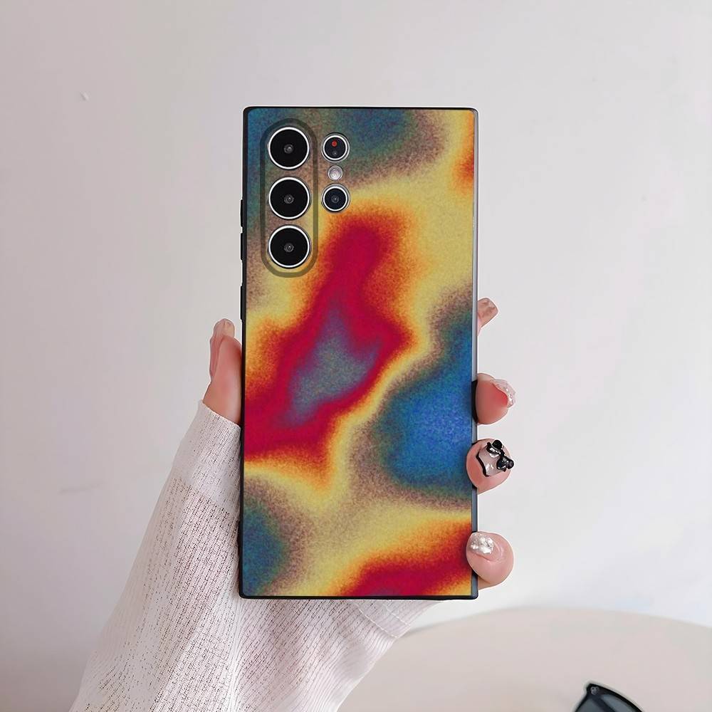 Fashion Abstract Phone Case For Samsung Galaxy S25 S24 S22 S23 Ultra S21 S20 Plus 5G Frosted Non-Slip Full Cover Soft Case