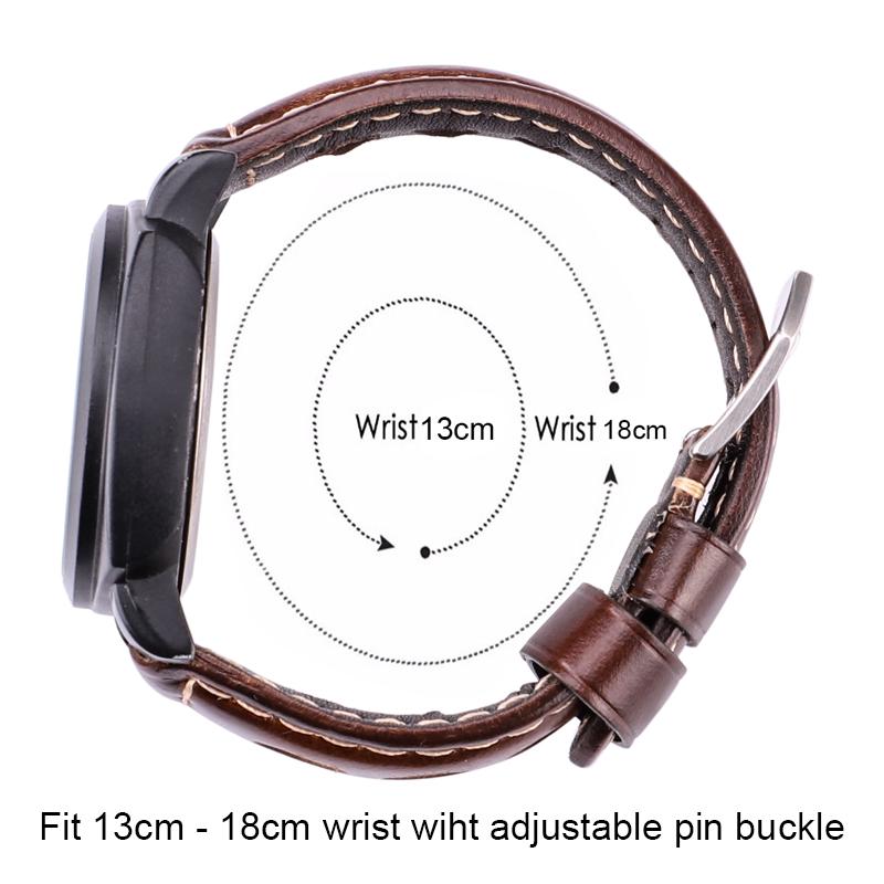 Cowhide Watch Strap Bracelet Vintage Genuine Leather 20mm 22mm 24mm Watchband Women Men Fashion Watch Band Belt with Pin Buckle