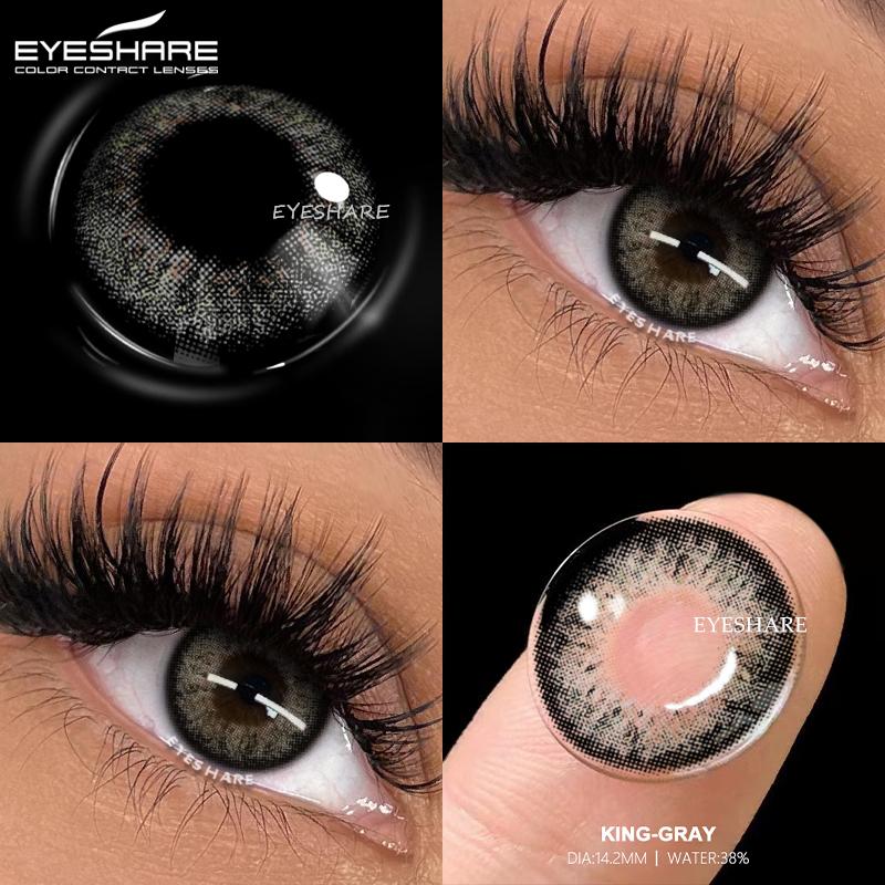

EYESHARE 1 пара черных контактных линз годового использования мягкие косметические линзы для глаз темный цвет косметика для глаз