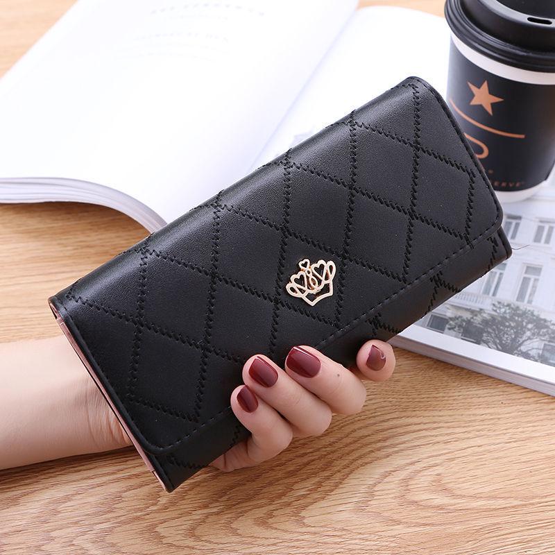 Diamond Pattern PU Leather Women's Wallet - Short Style for Ladies & Students - Aristocratic Design 2024 New