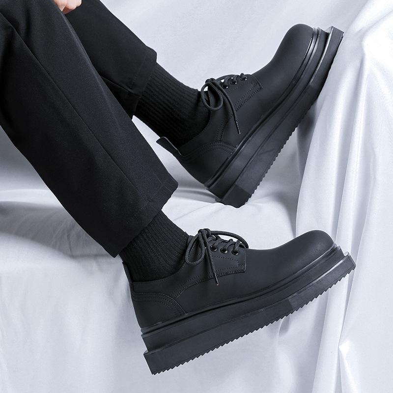 Casual leather shoes men's new business leather shoes youth British students platform suit versatile trendy shoes 6556-R