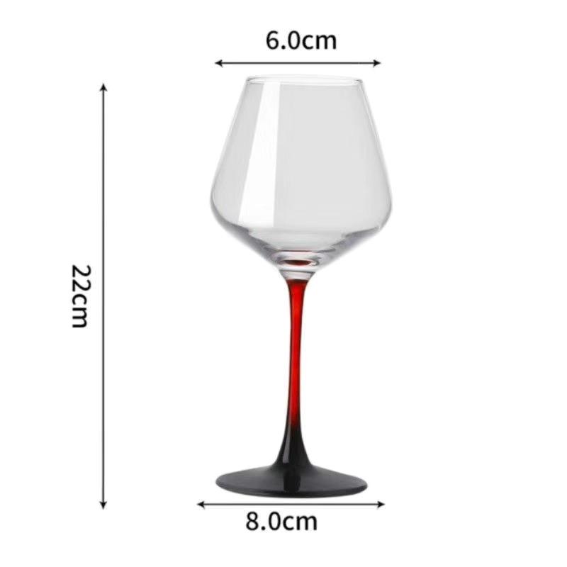 European Red Wine Glasses Red Tie Goblet Burgundy Champagne Glass High-end Home Hotel Wine Cup Bar Accessories Table Decoration