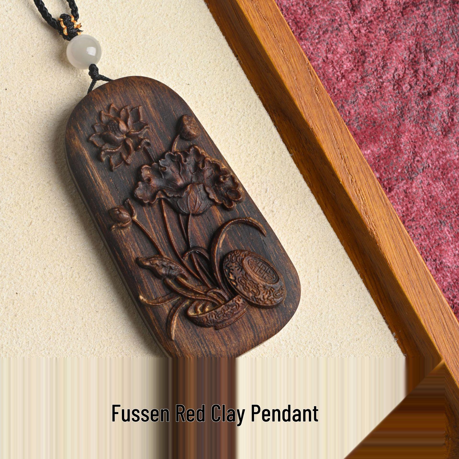 Authentic Vietnamese Phu Yen Red Soil Agarwood Lotus Pendant: Elegant, Natural Fragrance 24137