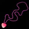 Light Up Heart Necklace Glowing Heart Necklaces LED Flashing Necklace Pink Party Accessories for Adults Women Gifts