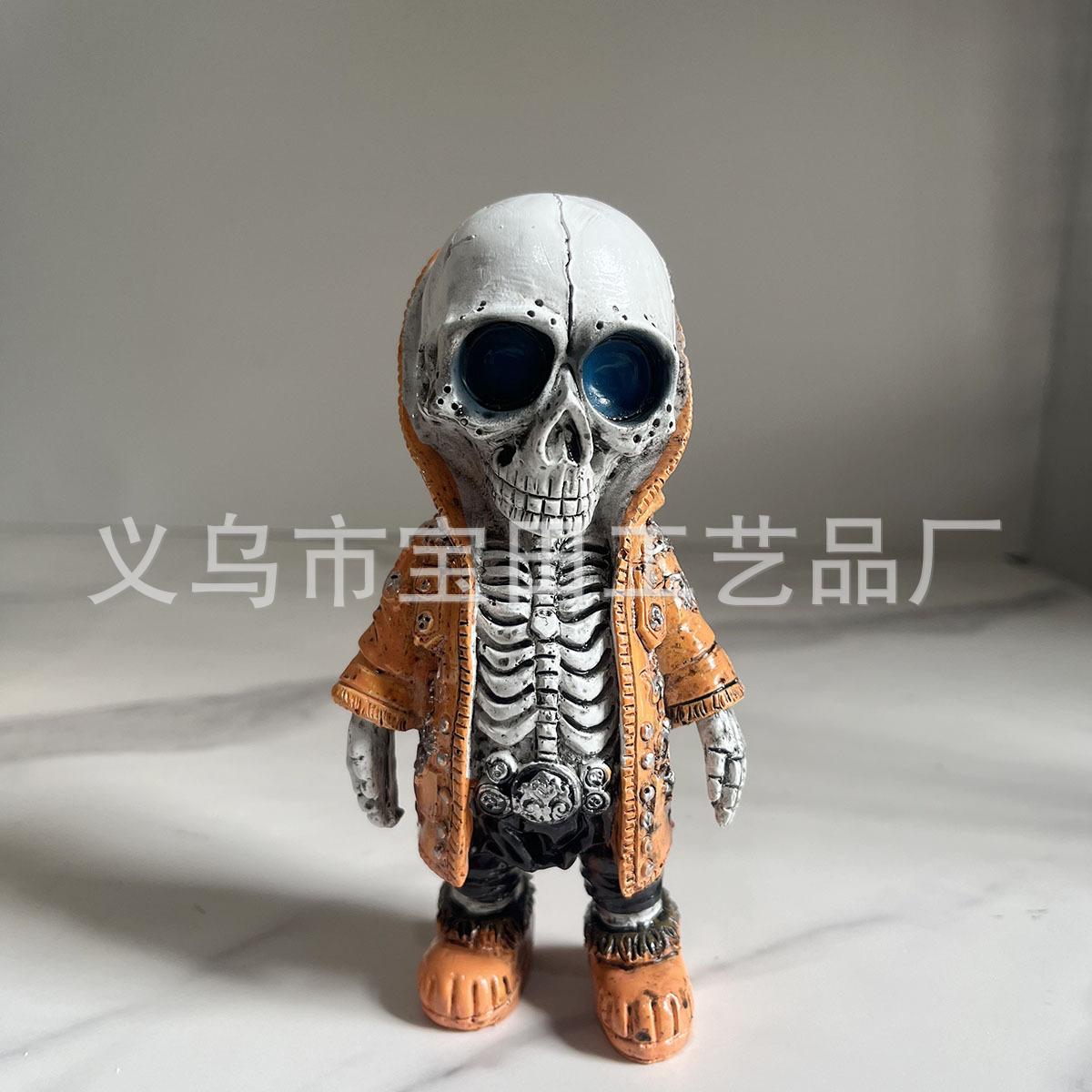 

Крутые фигурки скелетов2025 Новая кукла-череп на Хэллоуин Полимерные ремесла Украшение