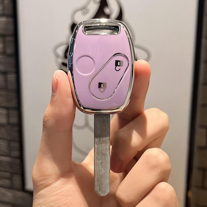TPU Car Remote Key Case Cover Shell For Honda Accord Civic CRV CR-V Pilot Insight Ridgeline 2 3 Button Protector Holder Fob Bag