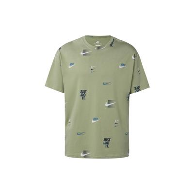T-shirt ras du cou à manches courtes et imprimé all-over pour homme Vert DZ2992-386