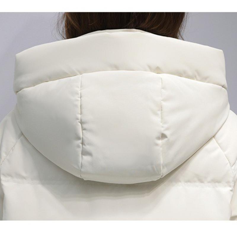 Winter  Over The Knee Hooded Mid Length Unisex Cotton Jacket, Loose and Thick, Warm Couple Jacket for Women