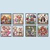 4 Stück 5D DIY Teilweise Speziell Geformter Bohrer Diamantmalerei Figur Kit 30x30cm
