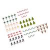 240 PCS Christmas Glass Cup Card Easy To Use Cute Pattern Xmas Party Wine Glass Decoration Card for Christmas
