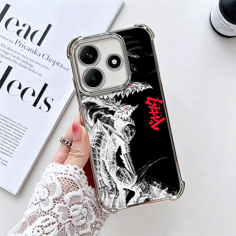 

Мягкий чехол для телефона G-Guts B-Berserks Anime для Xiaomi Redmi Note 14 15 Pro Plus 13 12 11S 11T 5G 10 9S 9 Покрытие Защита от падения Fundas Redmi Note 11S 4G