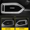 For Mazda CX-8 CX8 2017-   2024 Carbon Fiber Front Air Condition Vent Outlet Cover Trim Interior Car Accessories