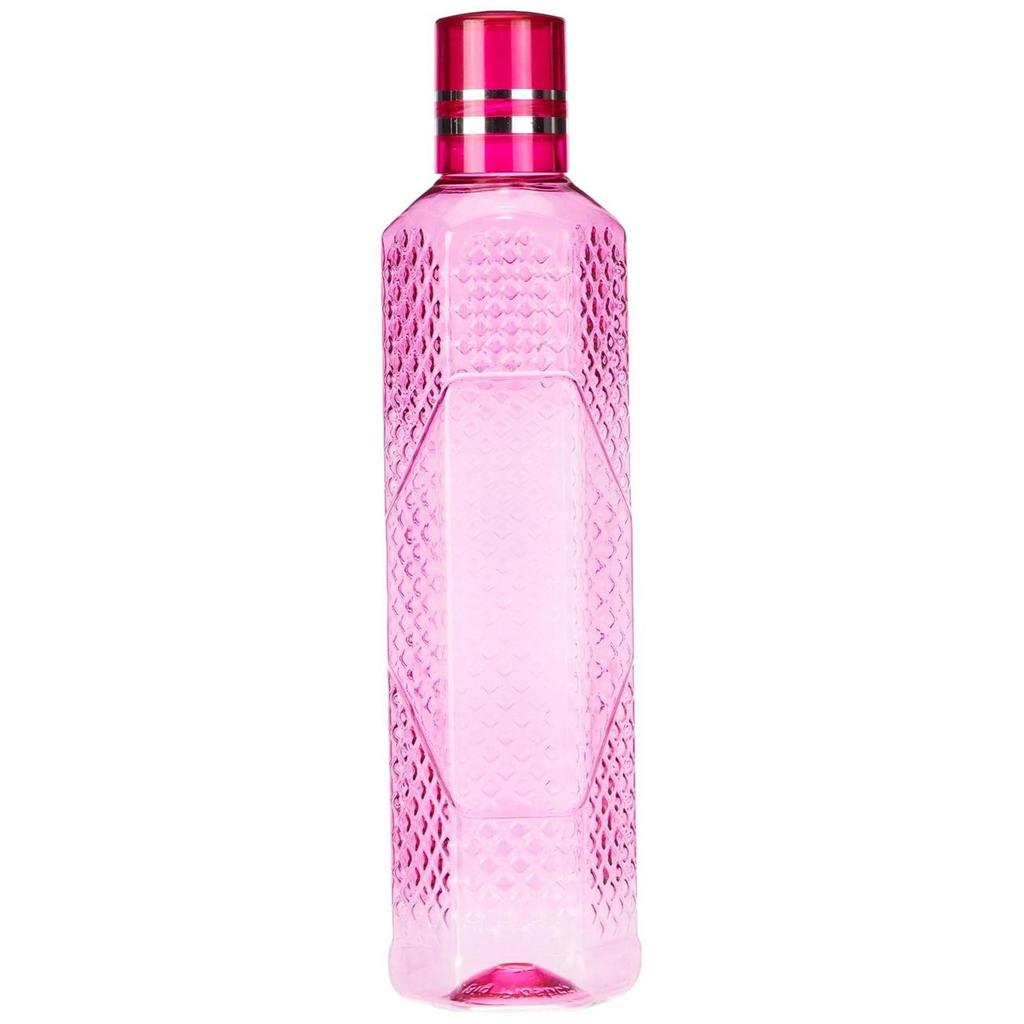 Bouteille d'eau en plastique incassable I Étanche I Sans BPA de qualité alimentaire Bouteille d'eau pour réfrigérateur I Idéale pour la salle de sport, 1 litre chacune, Lot de 6, Assorti