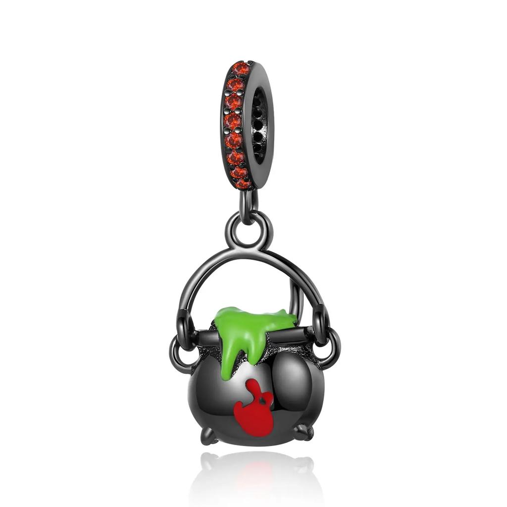 Halloween Charms Gothic Witch,Pumpkin Cute Bat Skull Beads Charm Fits Brand Bracelet Necklace Fine Halloween Jewelry Gifts