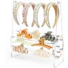 Sturdy Acrylics Headband Display Stand Organizers for Women Detachable Clear Designs Hair Accessory Storage Rack