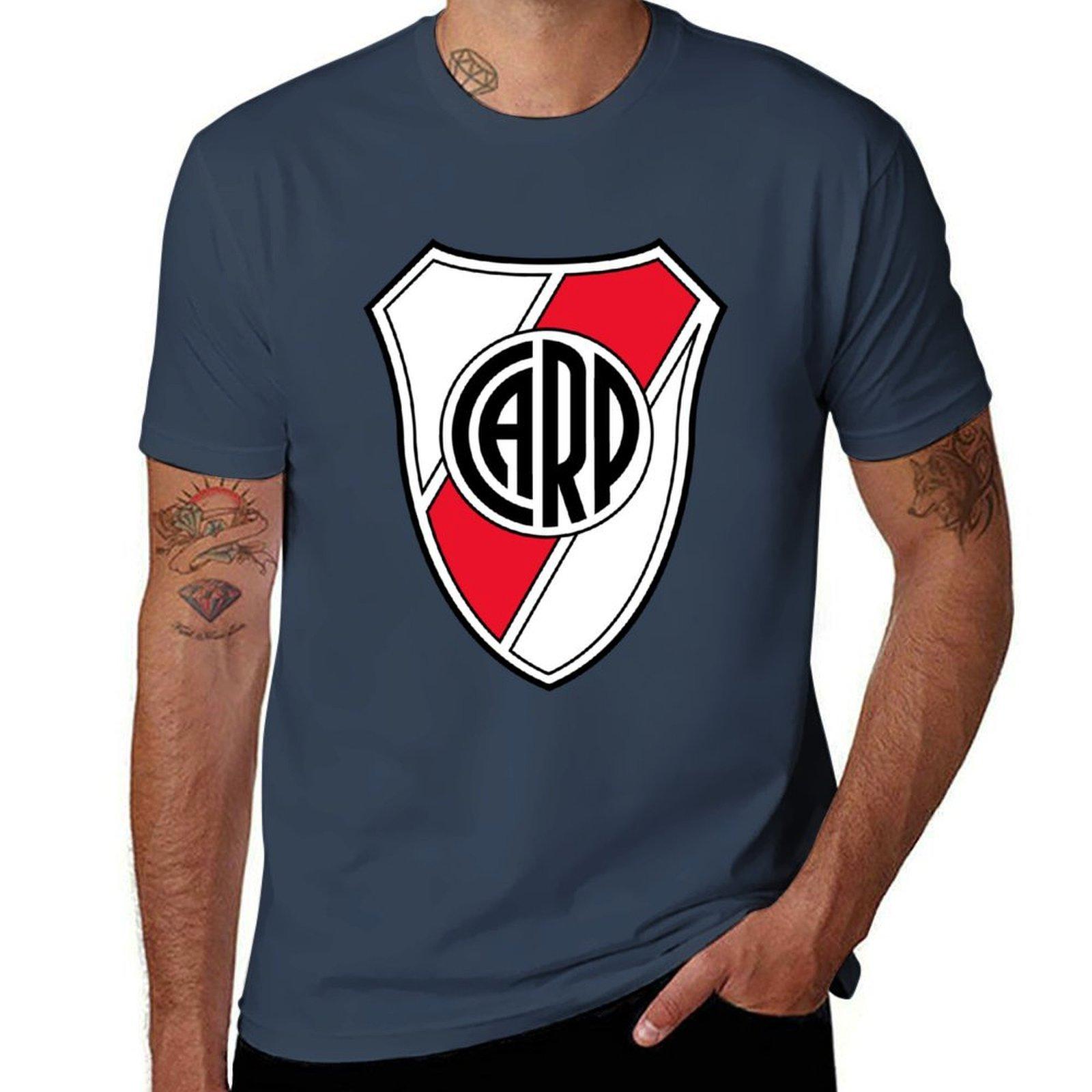 River Plate Fc Tshirt Daily Wear Plain Short Sleeve Shirt S