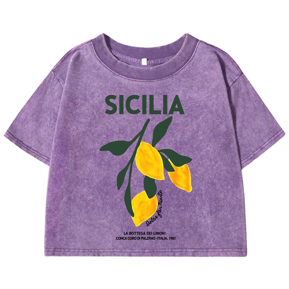 

Побережье Амальфи Италия Принт Лимонов Женские Выстиранные Топы Летняя Футболка с Круглым Вырезом Приталенные Футболки Мягкий Фитнес Уличная Одежда XL