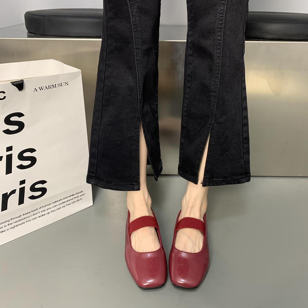 Fashion Women Ballet Flats Shoes Fashion Shallow Elastic Band Spring Autumn Ladies Comfort Soft Sole Ballerina Shoes