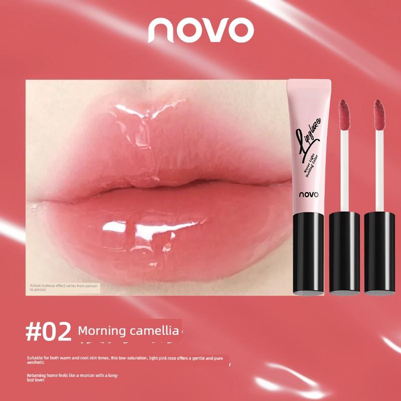 Novo Lip Gloss Mirror Finish Water-Glossy Light Mist Lip Balm Moisturizing Hydrating Glossy Plump Lips Lip Gloss