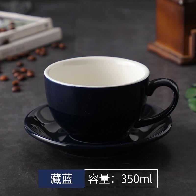 350ML Ceramic Large Capacity Coffee Cup Colorful Coffee Cup and Saucer Exquisite Afternoon Tea Dessert Tea Cup Couple's Mug Gift