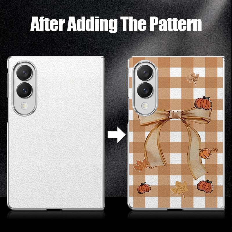 Pumpkin Lantern Ghost Halloween Case For Samsung Galaxy Z Fold 8 Ultra 7 6 5 4 Z Fold8 Fold7 Fold6 Fold5 Luxury Plating Leather Skin Phone Cover