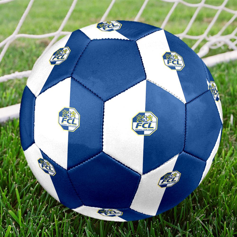 Pallone da Calcetto Indoor FC Luzern Colorato Per Tutte le Età Misura 5 Cucito a Macchina PVC Pronto per la Competizione Resistente Alto Rimbalzo