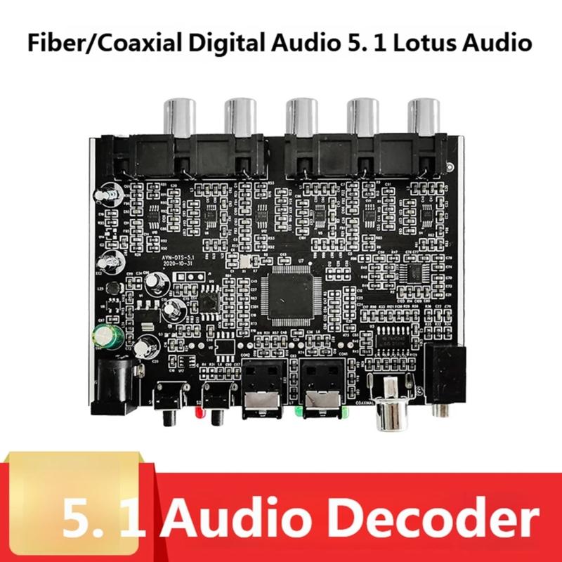 High Accuracy Sound Processor Transforming SPDIF Coaxial Stereo Signals into 5.1 Analog Surround Sound for Enhances Listen