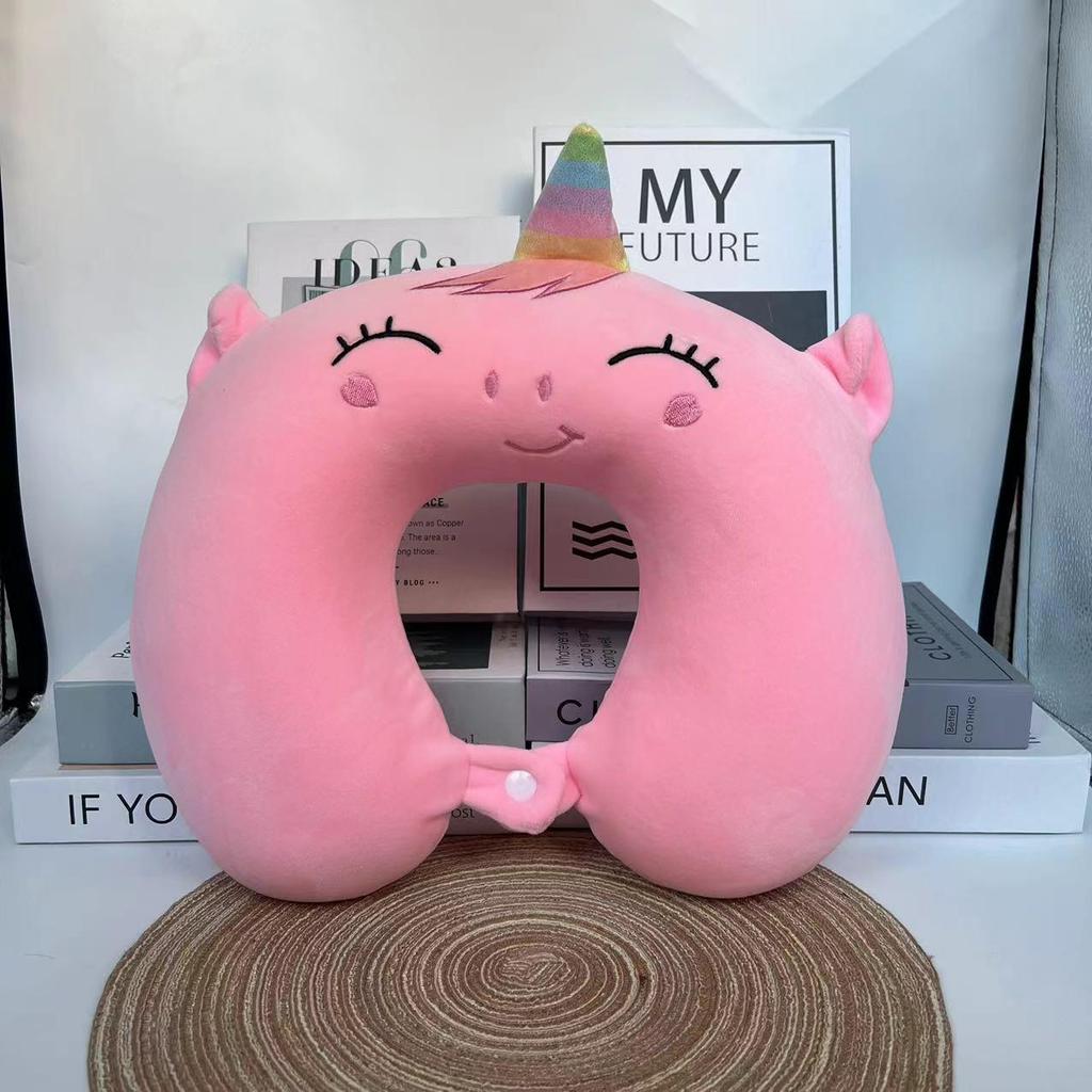 Customized Cartoon U-Shape Neck Pillow with Logo - Perfect for Cervical Support, Travel Comfort, and Company Gifts
