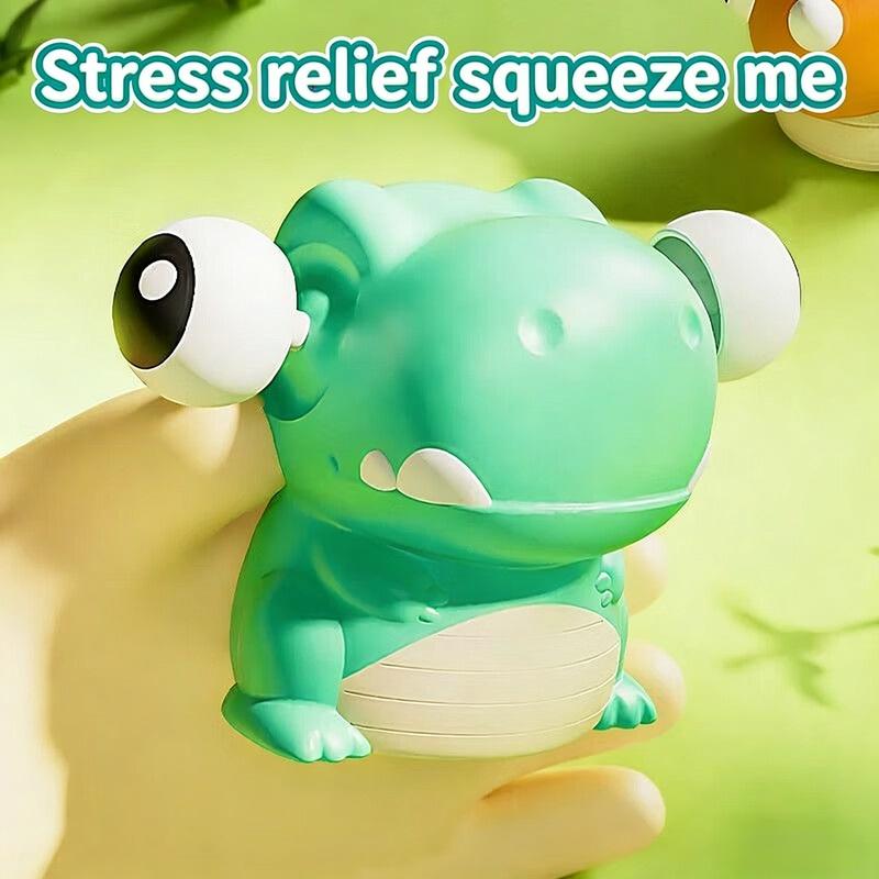 Popping Dinosaur Squeeze Toy Stress Relief Fidget Toy featuring Googly Eyes Soft Rubber Popping Eyes Squeeze Toy
