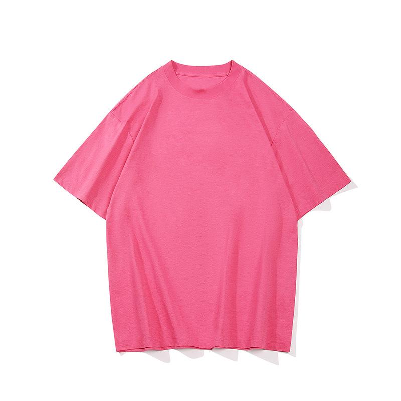 Men's Solid-Color Round-Neck Short-Sleeve T-Shirt Casual Loose-Fit Top Base Layer