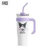 Face 1,2L Edelstahl Isolierter Becher mit Strohhalm