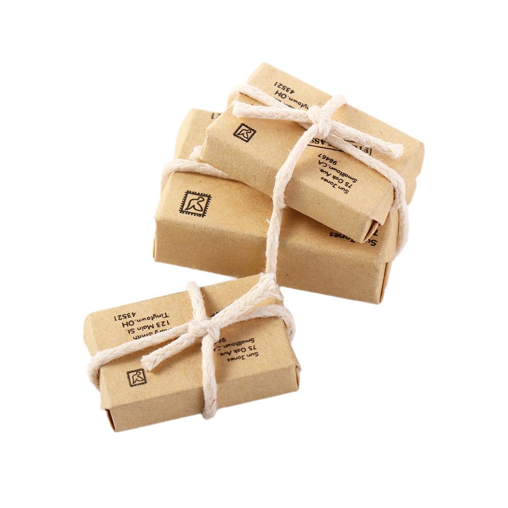 With Mail Sack Postcard Simulation Furniture Toy Dollhouse Miniature Letter Box Mini Mailbox