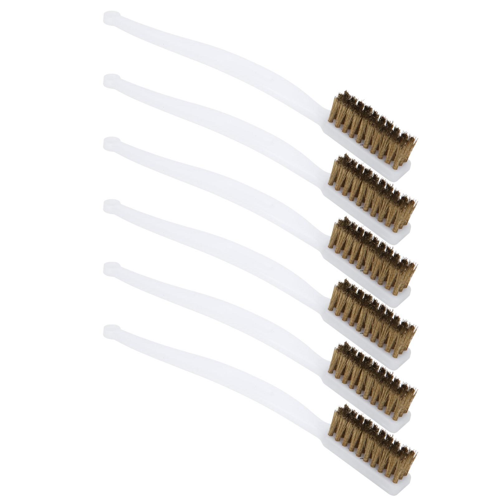 

6 шт. Щетка для чистки сопла Удаление ржавчины Медная проволока Промышленное обслуживание Ручные инструменты