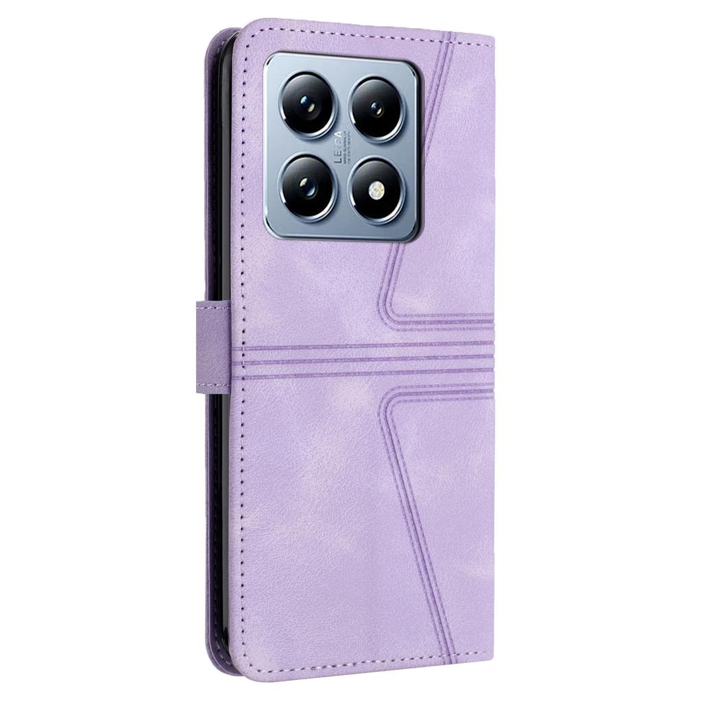 Etui na Xiaomi 14T z trójkątnym nadrukiem, odporne na zarysowania, portfel na telefon